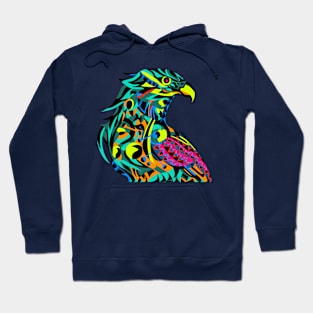 lake mecha peregrine falcon halcon ecopop in mexican techno organic tribal totonac patterns Hoodie